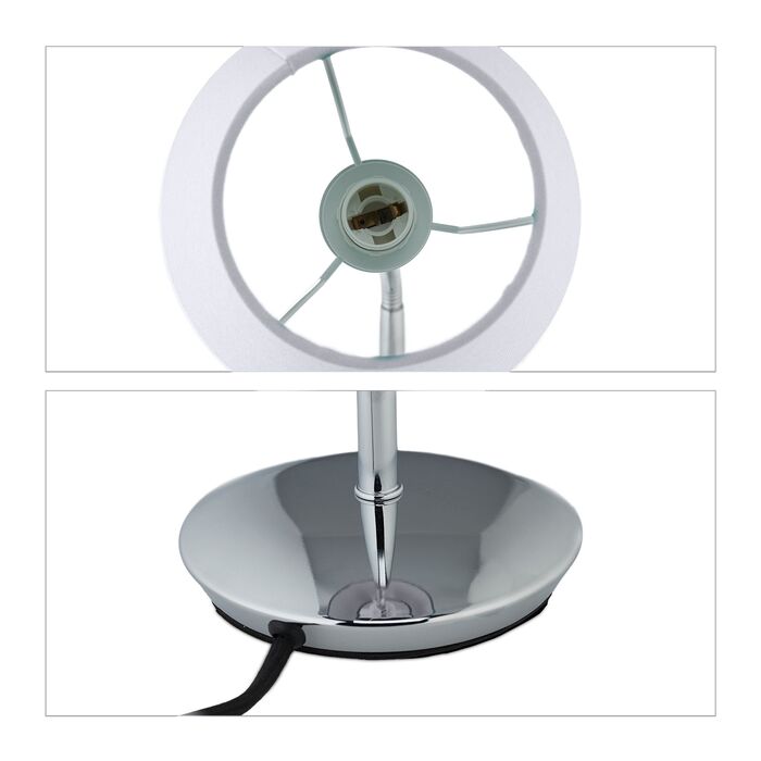 Relaxdays Гнучкий настільний світильник з тканинним абажуром