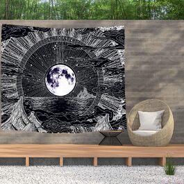 Сонце, Місяць, Зодіак, Таро, Природа, Богема - Плакат з гобелену - 200x150 см - Садовий плакат - Гобелен великий - прикраса для саду та вітальні