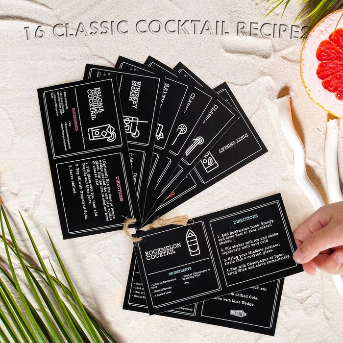 Набір для приготування коктейлів Premium Mixology: шейкер, мірний стакан, барна ложка + подарунок
