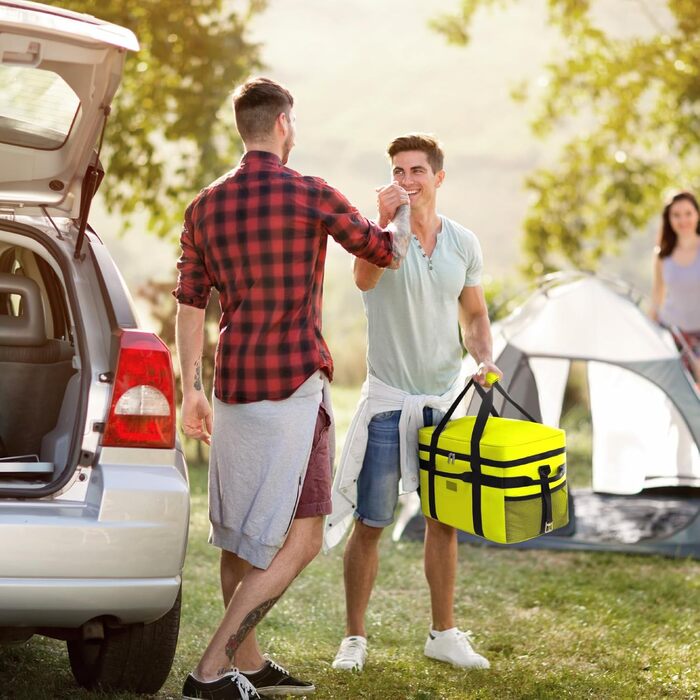 Термосумка-холодильник Lifewit 30л для пікніка та їжі, зелений (50 банок, складана, ізольована)