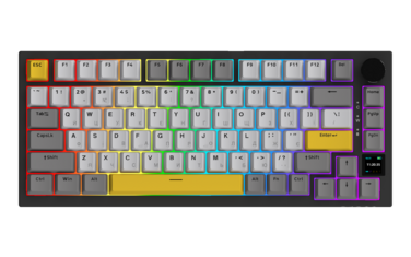 Бездротова механічна клавіатура Ajazz AK820 PRO 75% Flying Fish Switch Black RGB (AK820PRO-FF-BGY)