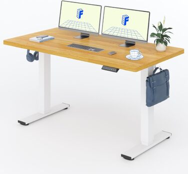 Регульований стіл FLEXISPOT 160x80 см з LED-дисплеєм та пам'яттю (Акорн, Білий)