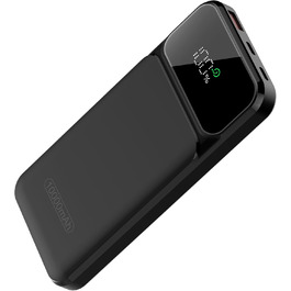 Швидка зарядка 22,5 Вт, вхід/вихід USB-C, PD 3.0 QC 4.0, LED-дисплей, чорний, 10000mAh