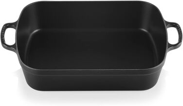 Сковорода Le Creuset Signature чавунна, прямокутна, 4.9 л, чорна матова, для всіх типів плит, включаючи індукцію