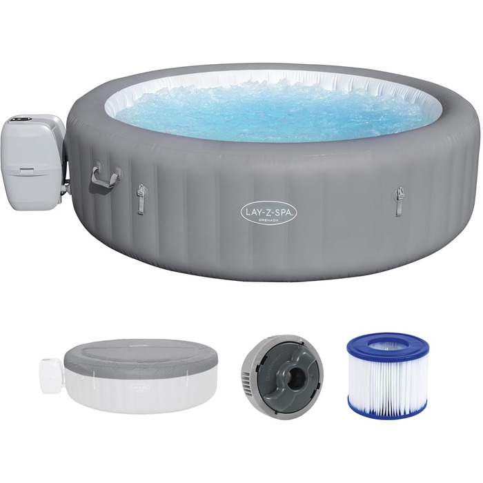 Надувний гідромасажний басейн-джакузі Bestway LAY-Z-SPA XXL WLAN Grenada AirJet, овальний, 270 x 180 x 71 см