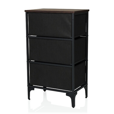 Комод AMERIKO S 45x30x77см 3 шухляди різнокольорові hjh LIVING
