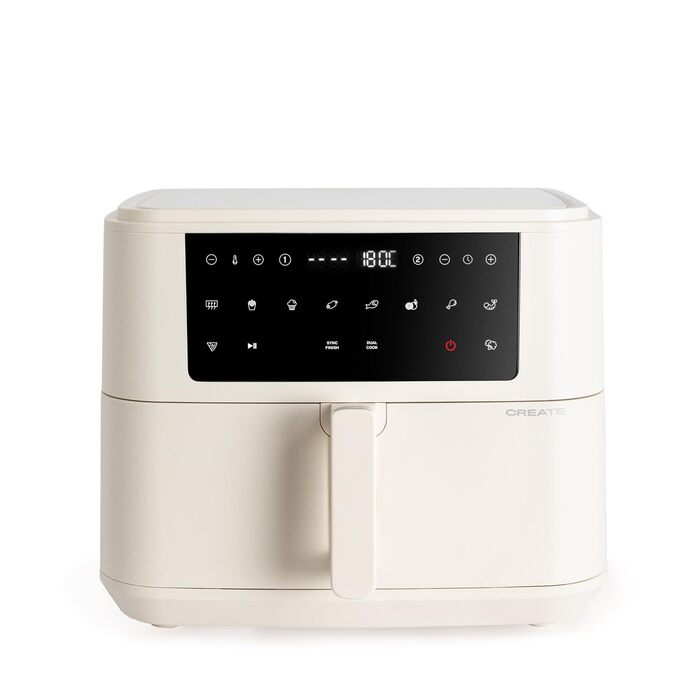 Фритюрниця повітряна 4.2L з паром, 6 програм, 1300W (10L Dual, кремовий)