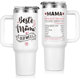 Термокружка 40oz з кришкою та трубочкою - подарунок мамі на день народження, на Різдво, від дочки/сина