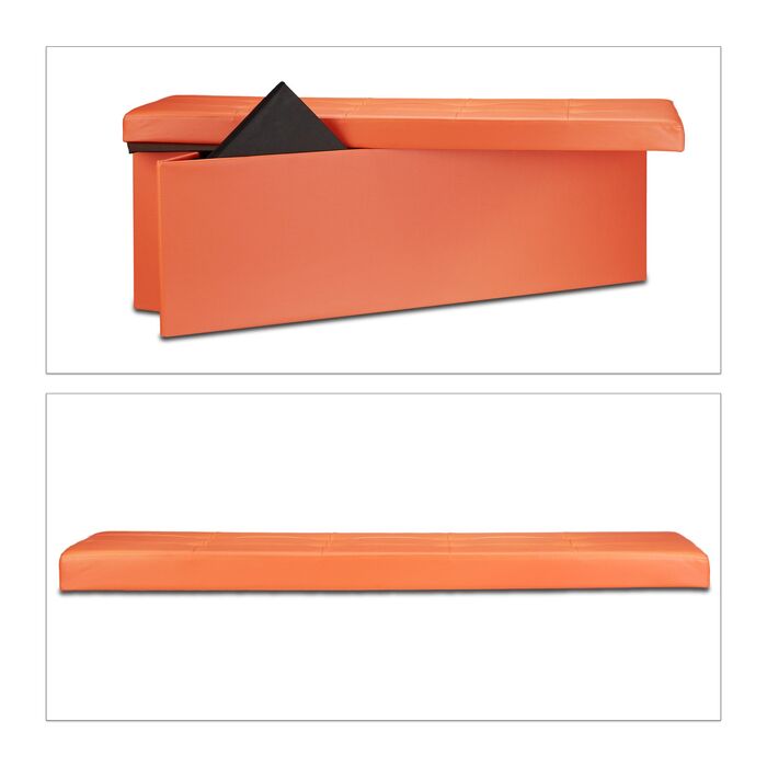 Relaxdays Складана лавка з екошкіри