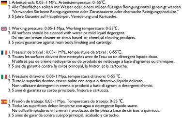 Змішувач для умивальника Decaura, хром, нержавіюча сталь, однорідний, висота виливу 250 мм, для накладних умивальників