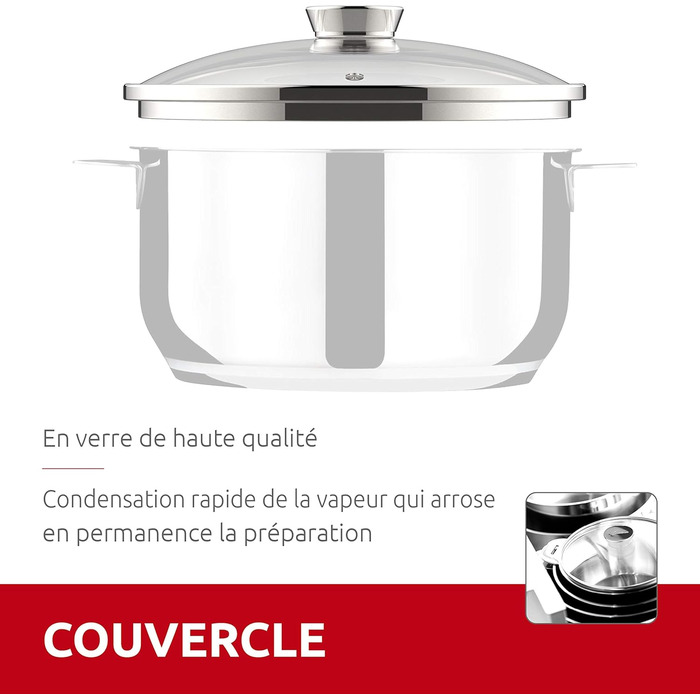 Каструля Lagostina Salvaspazio з нержавіючої сталі 18/10, діаметр 14 см, для всіх типів плит та духовок, з багатошаровим дном Lagotherm, складна, економна