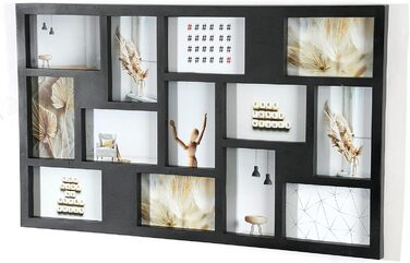 Рамка для настінної галереї Wackadoo на 13 фотографій, рамка для колажу, чорна рамка для картини, рамка для колажу 10x15, фоторамка для колажу