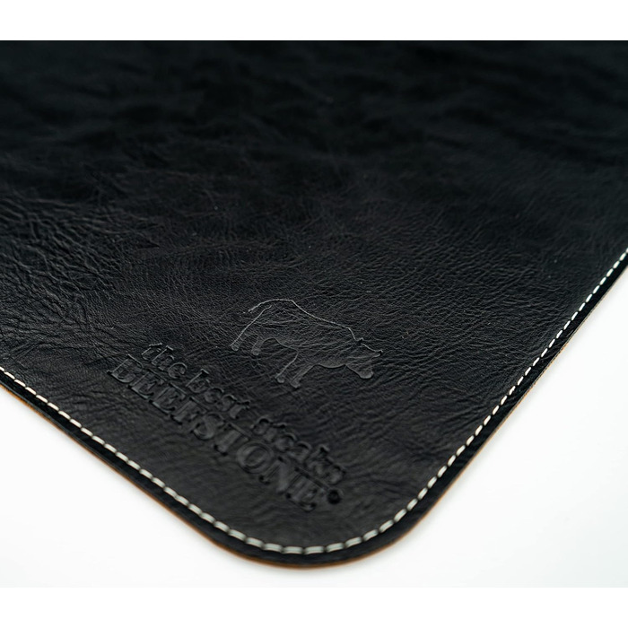 Набір столових серветок BEEFSTONE® 6 шт. з PU шкіри, двосторонні, водонепроникні, миючіся, з ефектом шкіри, 44 x 34 см (Чорно-коричневий/Бежевий)