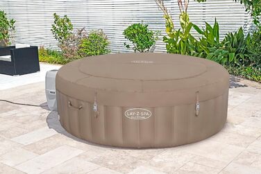 Надувний гідромасажний басейн-джакузі Bestway Lay-Z-Spa AirJet Palm Springs з LED-підсвіткою на 6 осіб, 196 x 66 см