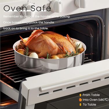 Набір посуду RIOVARM з індукційним покриттям: каструлі та сковороди з знімними ручками, антипригарне гранітне покриття, складна конструкція, кришки з силікону, без PFOA, 16 предметів з нержавіючої сталі