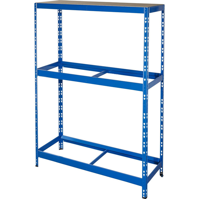 Металева стійка для шин 179x130x50 см, блакитна - 8-12 шин | Стійка для шин, стелаж для гаража, підвалу
