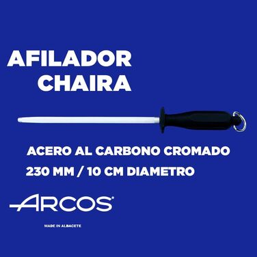 Набір кухонних ножів Arcos Clasica (6 предметів) з блоком - 4 ножі + кухонні ножиці + точилка - нержавіюча сталь NITRUM, ручки POM, дерев'яний блок