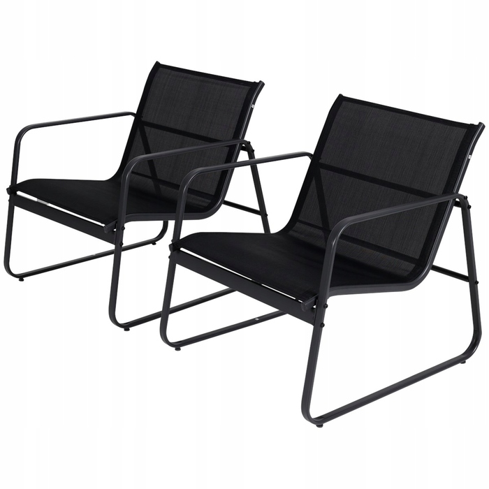 Комплект садових меблів зі штучного ротанга ZD Trading Lato, чорний, 4 предмети