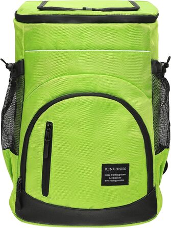 30L Рюкзак-холодильник великий, витокостійкий ізольований рюкзак для пікніка для чоловіків та жінок, термо-холодильник для пляжу, кемпінгу, відпочинку на природі, риболовлі, зелений