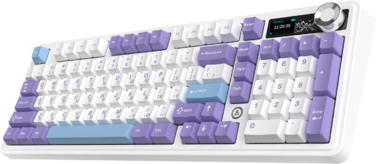Бездротова механічна клавіатура Ajazz AK980 V2 Gift Switch V2 Purple White Blue (AK980-V2-G-PWB)