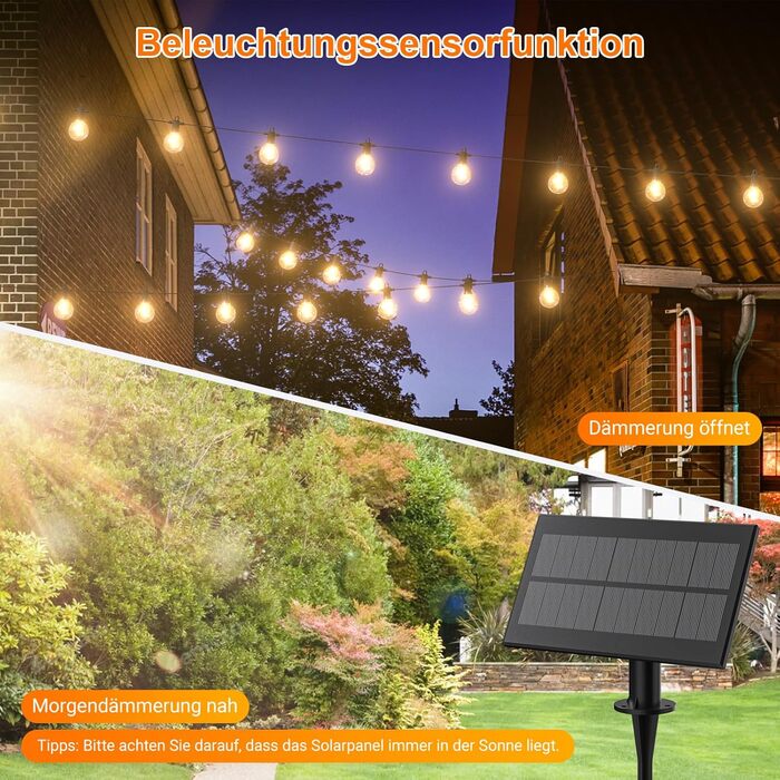 Ланцюжок прикрас Kawaya 10м LED, зовнішній, для саду, тераси, балкону, IP65, вологостійкий, тепле світло