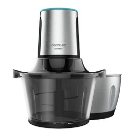 Подрібнювач Cecotec ChopBeat 2000 500W зі скляною чашею, 4 леза з нержавіючої сталі, 2 швидкості, миття в посудомийній машині