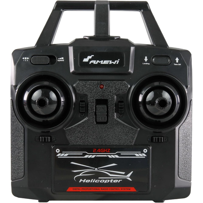 Радіокерований гелікоптер Amewi Bell 206 Jet Ranger CP 6-канальний RTF, масштаб 1:33, червоно-чорний