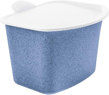 Кухонне відро для органічних відходів Koziol Bibo 3L (органічний синій), відро для компосту з кришкою, кухонне органічне відро для сміття, стійке до запахів і миється, відкидна знімна кришка, маленьке і придатне для миття в посудомийній машині органічного