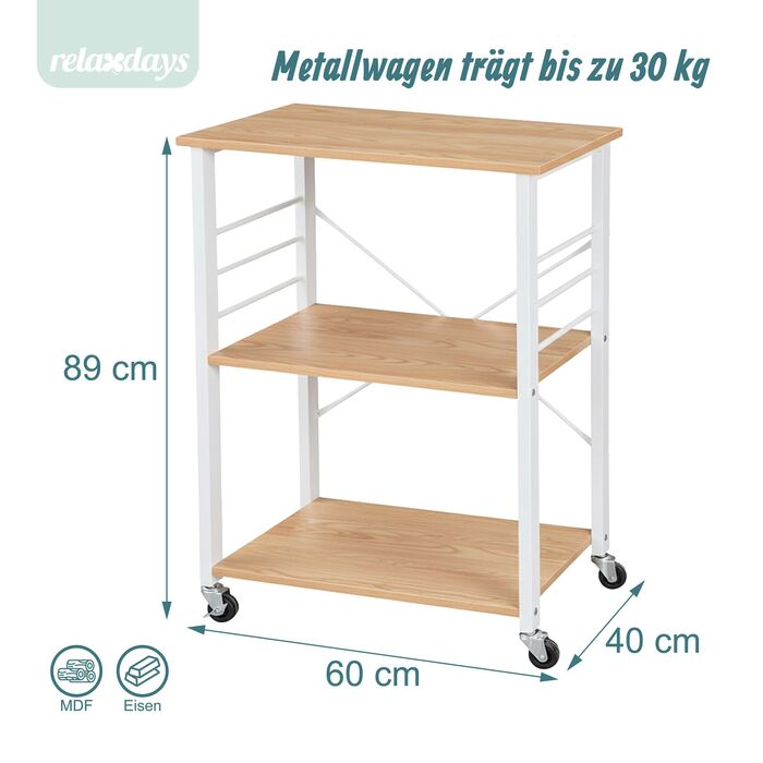 Візок кухонний Relaxdays, 3 ящики