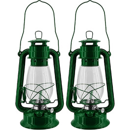 Масляна лампа гасові лампи 2 комплекти ностальгічний гасовий штормовий ліхтар з вогнетривкою скляною колбою / Об'єм бака 250 мл / висота 30