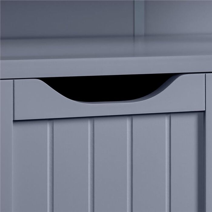 Шафка у ванну кімнату Yaheetech з 3 висувними ящиками та 1 дверцятами, сіра, 55,5 x 29,5 x 86,5 см