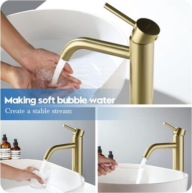 Змішувач для умивальника Decaura, хром, нержавіюча сталь, однорідний, висота виливу 250 мм, для накладних умивальників