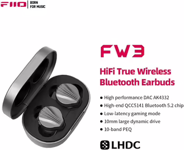 FiiO FW3 бездротові внутрішньоканальні навушники, сірі