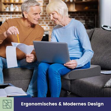 Подушка-підсидник DYNMC Bequeme для дорослих та дітей, ергономічна підставка на стілець та в авто, розроблена з фізіотерапевтами, сіра