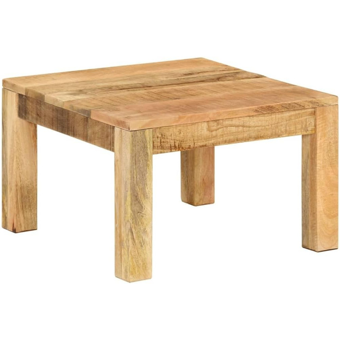 Журнальний столик Журнальний столик Стіл для вітальні Журнальний столик Журнальний столик Дерев'яний стіл Приліжковий столик Чайний столик Вітальня 60x60x35см Масив відновленої деревини (55 x 55 x 35 см, масив дерева манго)