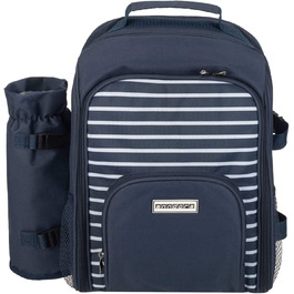 Набір для пікніка Anndora 15 предметів: рюкзак, деки, аксесуари, блакитно-білий, Navy Blue White Set