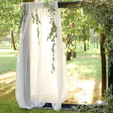 Рілонч, , поперечна вуаль Trnsprente, завіса Grdinenschls для ліжка з балдахіном, весільна арка, завіса, Весільний декор (73 * 600 см) (F, 73 * 300 см)