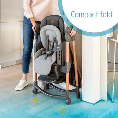 Дитячий стільчик Maxi-Cosi Minla Evolutive, 0-14 років, до 60 кг, Essential Graphite