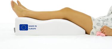 Ортопедична подушка для ніг з м'якої піни, для поліпшення кровообігу, знімний чохол (біла тканина)