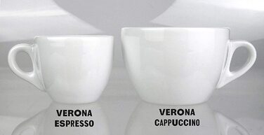 Чашка для італійського капучіно Moka Consorten Верона / Об'єм (до верхнього краю) 180 мл білий / ручної роботи / 6 чашок