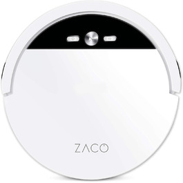 Робот-пилосос ZACO з функцією миття підлоги, 3000 Па, керування Alexa/app, ідеально підходить для шерсті домашніх тварин, килимів і твердої підлоги (V4)