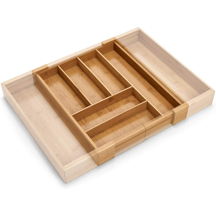 Підставка для столових приборів Zeller, бамбук, 35-58x43x6.5 см