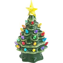 Декоративна різдвяна ялинка infactory керамічна LED 19 см зелена