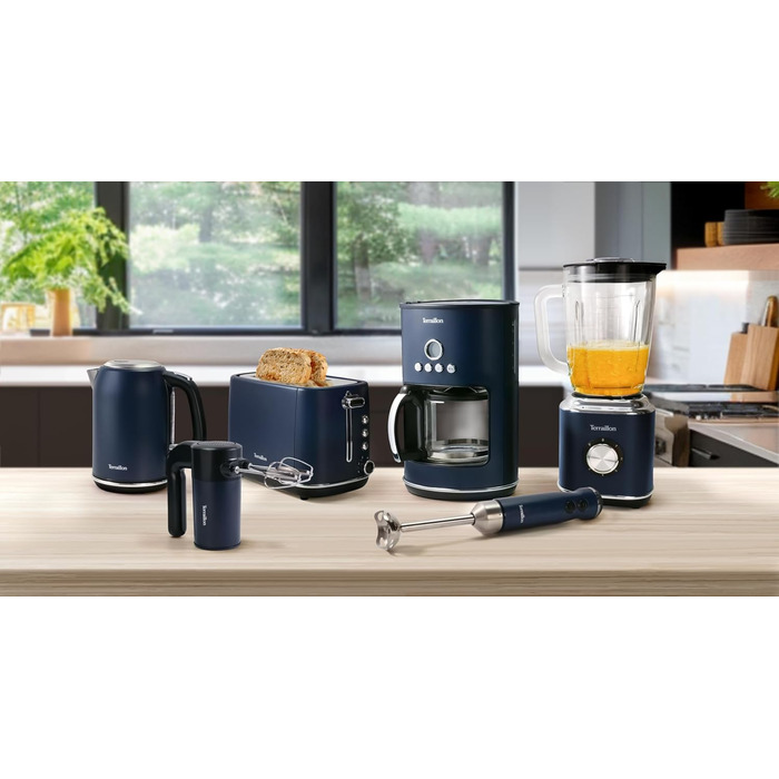 Електричний яйцеварка TERRAILLON New Moon, 7 яєць, 410 Вт, таймер, нержавіюча сталь, блакитний