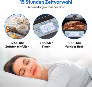 Хлібопекарня MEDION MD 12040: 20 програм, 1600г, 3 ступені пропікання, таймер