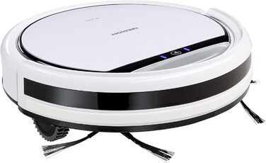 Робот-пилосос MEDION MD 18500 з базою для зарядки, білий (90 хв роботи, для твердих підлог, плитки, ламінату, оптимізований для шерсті тварин, прямий всмоктування, автоматичне повернення на базу)