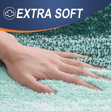 Набір килимків для ванної кімнати OLANLY: м'який, вбираючий, з мікрофібри, U-подібний килимок для унітазу, пухнастий набір килимків для ванної кімнати (76,2 x 50,8 см + 61 x 40,6 см + 61 x 50,8 см), 3 шт.