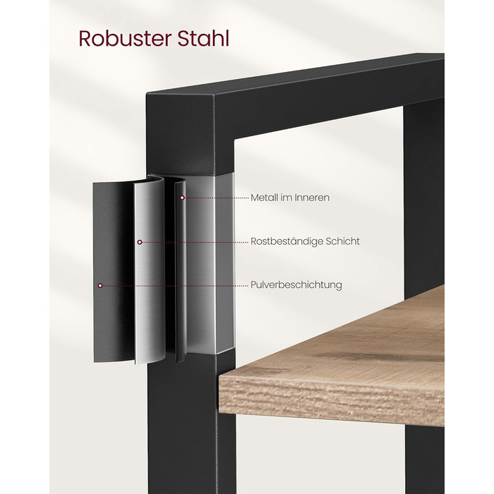 Стелаж VASAGLE з 6 полицями, сталевий каркас, для вітальні, спальні, кабінету, 30 x 80 x 186 см, індустріальний дизайн, вінтажний колір (коричневий + чорний)