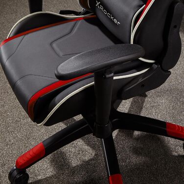 Ігрове крісло X Rocker Junior Carbon Agility обертове чорно-червоне