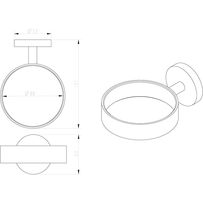 Тримач для фена Ambrosya з нержавіючої сталі для ванної кімнати, тримач для фена для ванної, Тримач для фена, тримач для фена, тримач для настінного туалету (нержавіюча сталь (чорний))